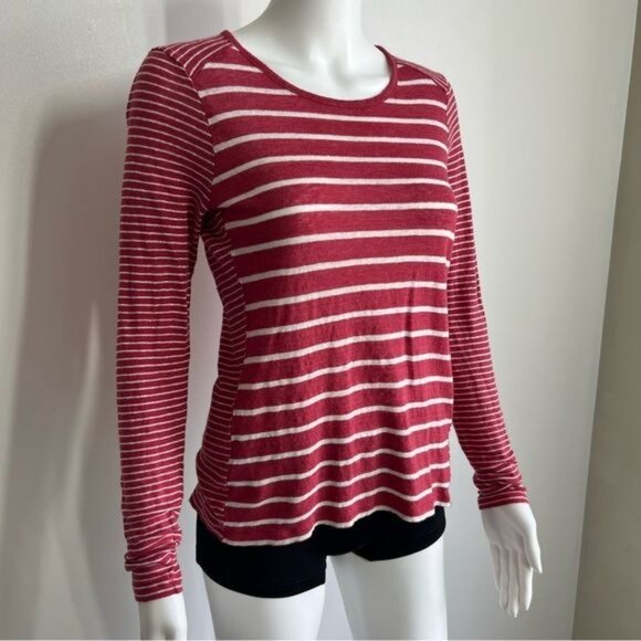 Vince Long-Sleeve Tee W/ Mixed Stripes - M - Picture 4 of 7